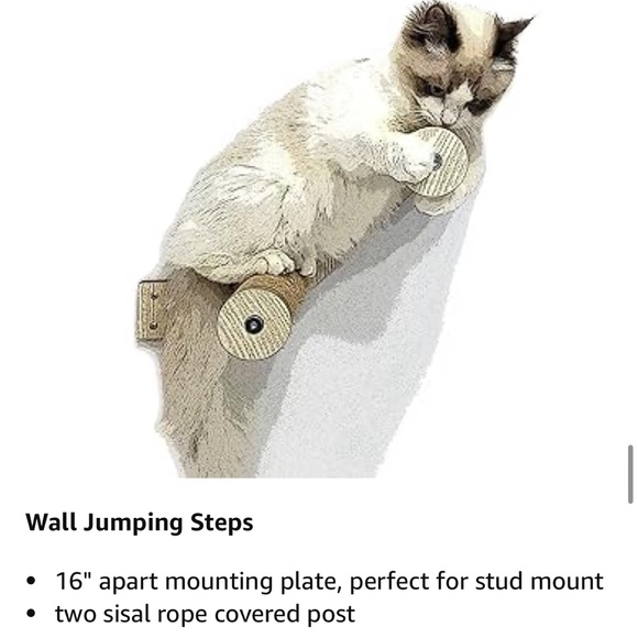 Left to Right- 4 left New Cat Climbing Wall Stairs with Two Steps - stairs only - Picture 2 of 4